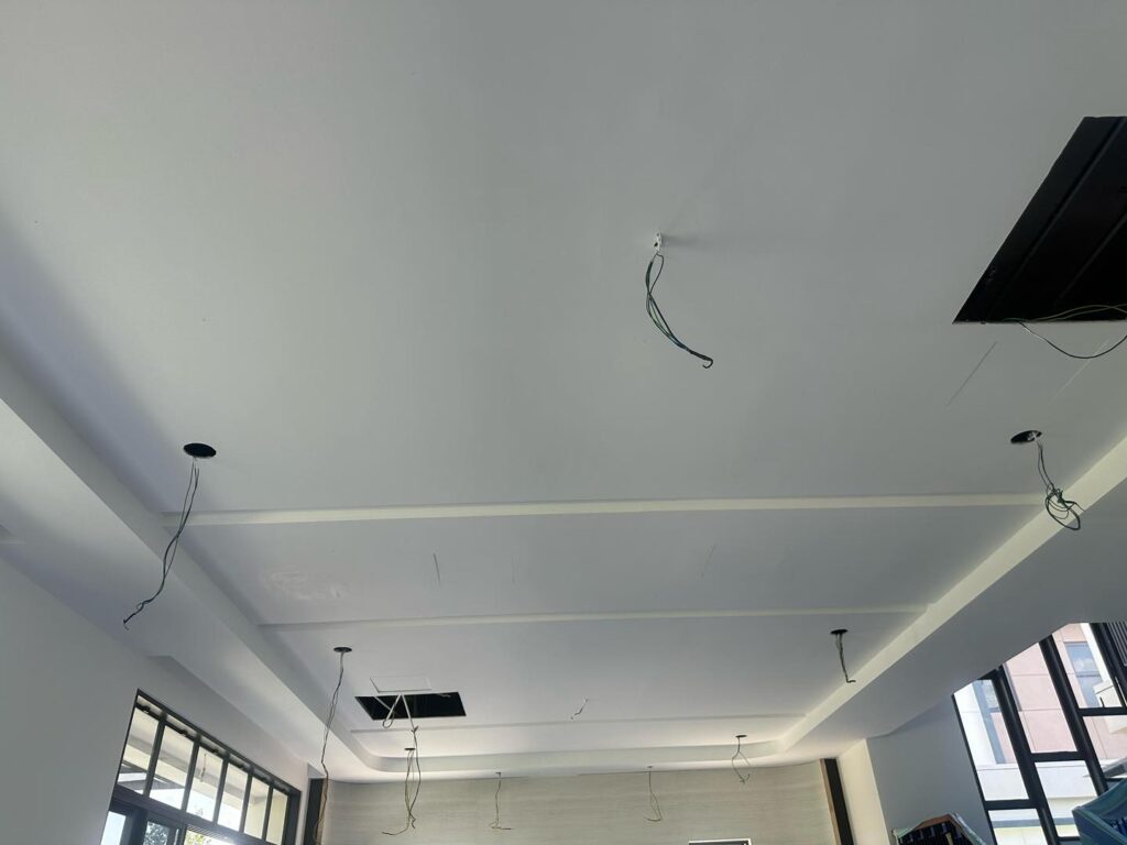 Plaster Ceiling Installation with Recessed Lighting – Cyberjaya